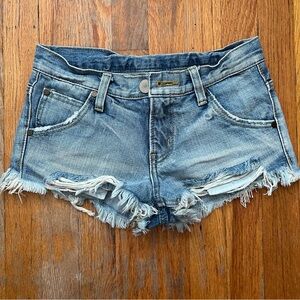 Y2K Washed & distressed denim shorts by Japanese brand